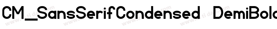 CM_SansSerifCondensed DemiBold字体转换